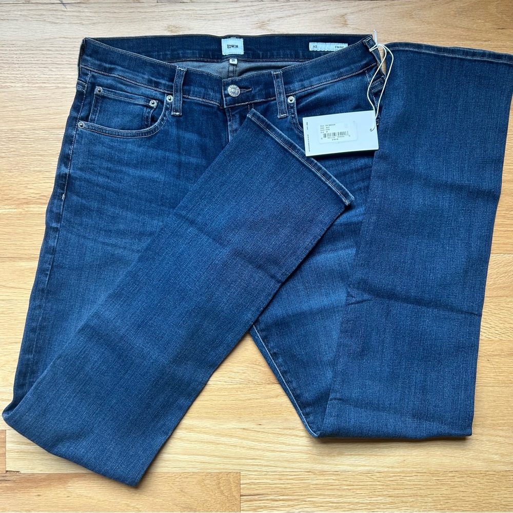 EDWIN Jace Straight Jeans in Icon Dark Blue Men's Size 29 x 32.5